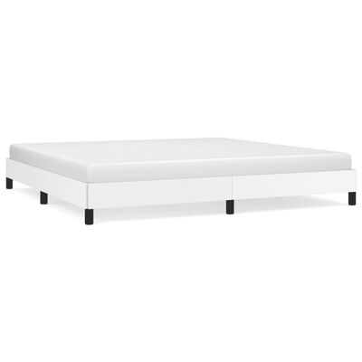 vidaXL Estructura de cama de cuero sintético blanco 200x200 cm