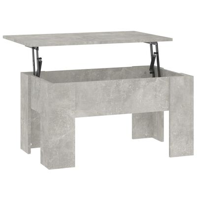 vidaXL Mesa de centro madera de ingeniería gris hormigón 79x49x41 cm