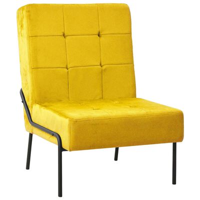 vidaXL Silla de relajación de terciopelo amarillo mostaza 65x79x87 cm