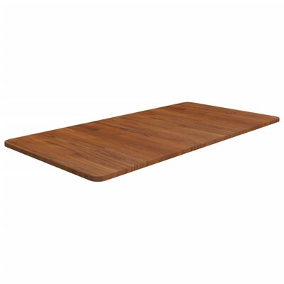 vidaXL Encimera baño madera maciza tratada marrón oscuro 100x50x1,5 cm