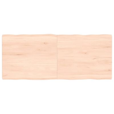 vidaXL Tablero de mesa madera maciza borde natural 120x50x(2-4) cm