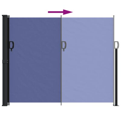 vidaXL Toldo lateral retráctil azul 160x500 cm