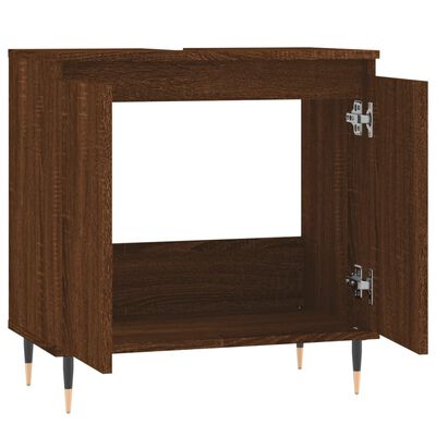 vidaXL Armario de baño madera de ingeniería marrón roble 58x33x60 cm