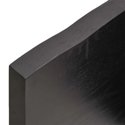 vidaXL Encimera de baño madera tratada marrón oscuro 140x40x(2-4) cm