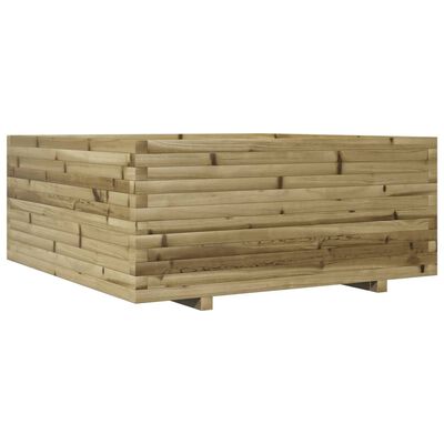 vidaXL Jardinera madera de pino impregnada 110x110x49,5 cm