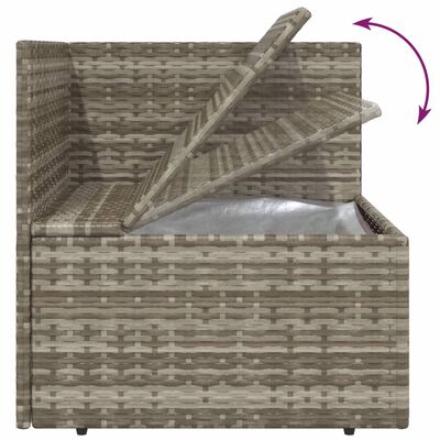 vidaXL Set de muebles de jardín 8 pzas y cojines ratán sintético gris