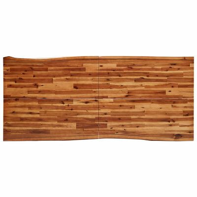 vidaXL Mesa de comedor con borde vivo madera maciza acacia 200x90x75cm