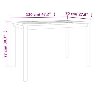 vidaXL Juego de comedor de jardín 7 piezas madera maciza de teca