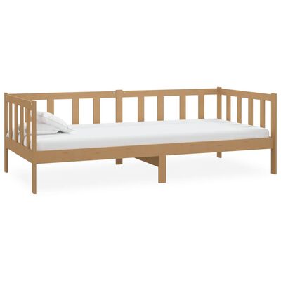 vidaXL Cama de día de madera maciza de pino marrón miel 90x200 cm