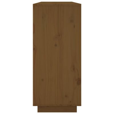 vidaXL Aparador de madera maciza de pino marrón miel 120x35x80 cm