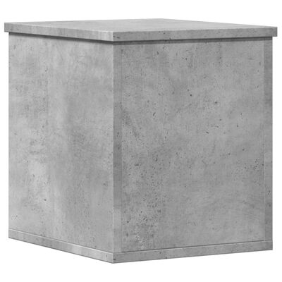 vidaXL Caja de almacenaje madera ingeniería gris hormigón 30x35x35 cm