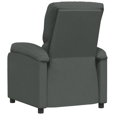 vidaXL Sillón reclinable de tela gris oscuro