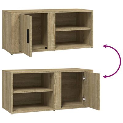 vidaXL Mueble para TV madera contrachapada roble Sonoma 80x31,5x36 cm