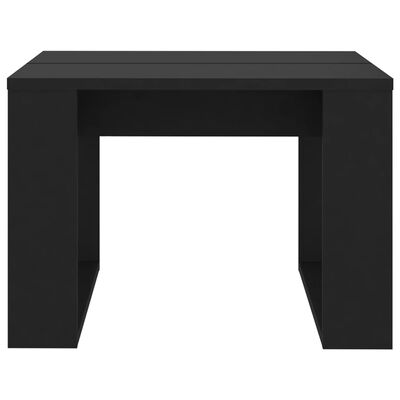 vidaXL Mesa auxiliar de madera contrachapada negro 50x50x35 cm