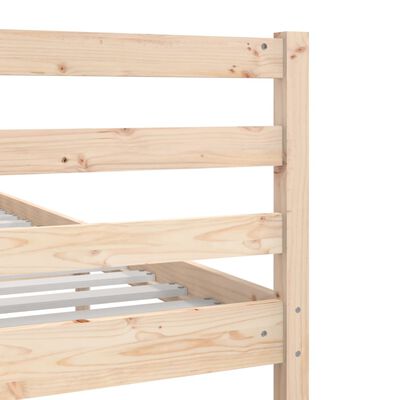 vidaXL Estructura de cama doble pequeña de madera maciza 120x190 cm