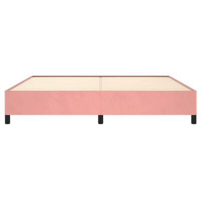 vidaXL Estructura de cama de terciopelo rosa 200x200 cm