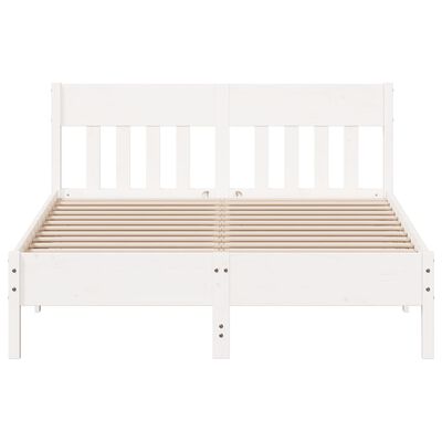 vidaXL Estructura de cama sin colchón madera de pino blanca 140x200 cm