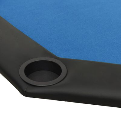 vidaXL Mesa de póquer plegable para 8 jugadores azul 108x108x75 cm