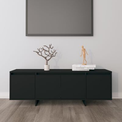 vidaXL Mueble para TV madera contrachapada negro 120x30x40,5 cm