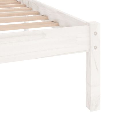 vidaXL Estructura de cama madera maciza de pino blanco 120x200 cm