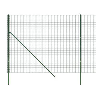 vidaXL Cerca de alambre de acero galvanizado verde 1,4x25 m