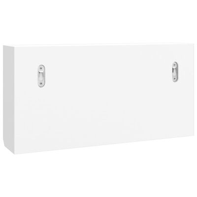 vidaXL Armario para llaves blanco contrachapada y acero 40x8,5x20 cm