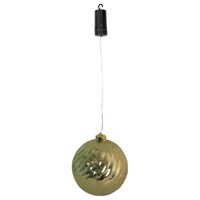Luxform Lámpara colgante LED de batería Ball Swirl dorada