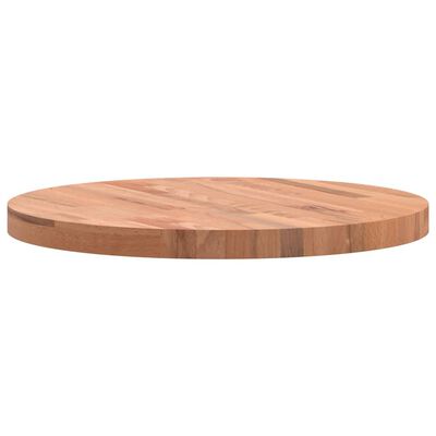 vidaXL Tablero redondo de madera maciza de haya Ø60x4 cm