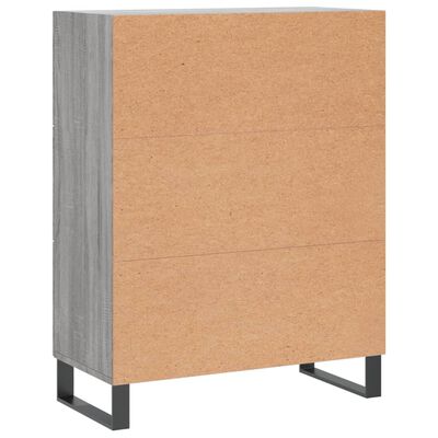 vidaXL Aparador de madera de ingeniería gris Sonoma 69,5x34x90 cm