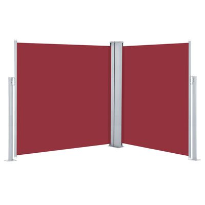 vidaXL Toldo lateral retráctil rojo 140x600 cm