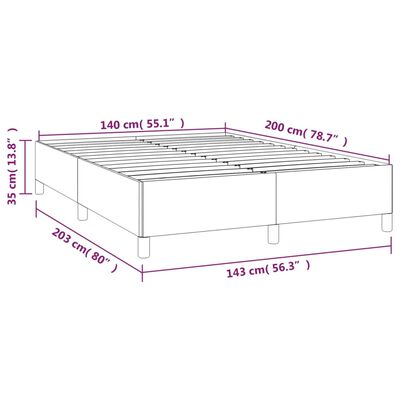 vidaXL Estructura de cama sin colchón tela gris oscuro 140x200 cm