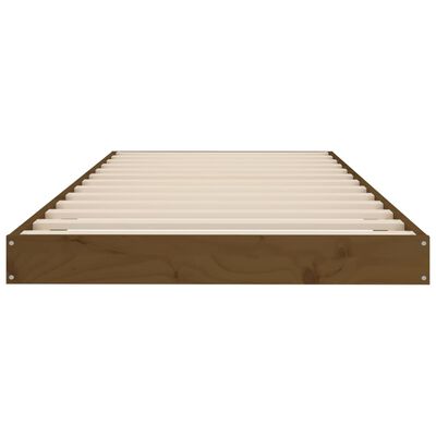 vidaXL Estructura de cama madera maciza pino marrón miel 75x190 cm