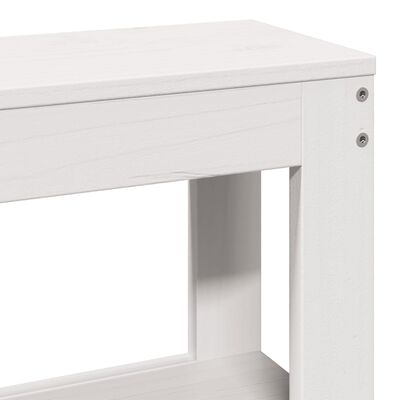 vidaXL Estructura de cama con cabecero madera pino blanco 75x190 cm