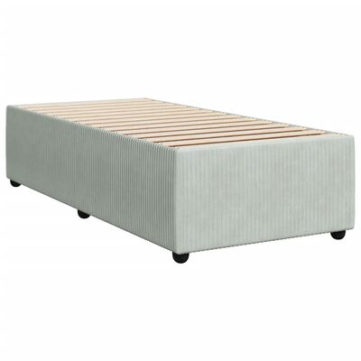 vidaXL Cama box spring con colchón terciopelo gris claro 100x200 cm