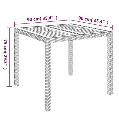 vidaXL Set comedor de jardín 3 piezas con cojines ratán sintético gris