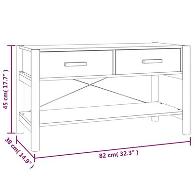 vidaXL Mueble para TV madera contrachapada negro 82x38x45 cm