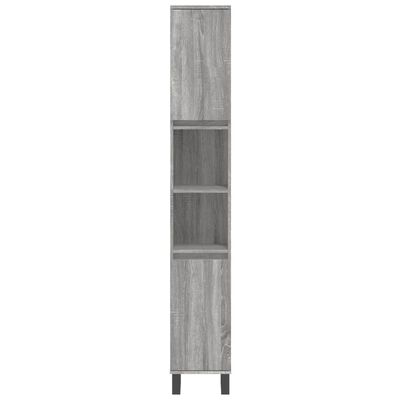 vidaXL Set de muebles de baño 3 pzas madera contrachapada gris sonoma