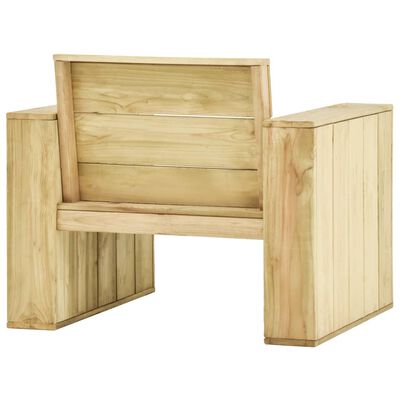 vidaXL Juego de muebles de jardín 4 piezas madera de pino impregnada