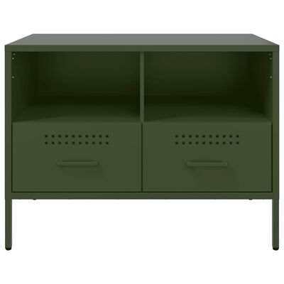 vidaXL Mueble para TV acero verde oliva 68x39x50,5 cm