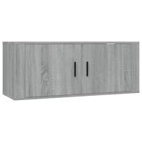 vidaXL Mueble para TV de pared gris Sonoma 100x34,5x40 cm