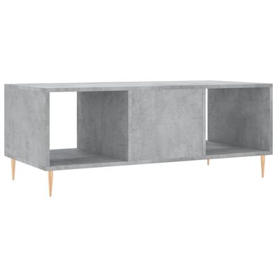 vidaXL Mesa de centro madera contrachapada gris hormigón 102x50x40 cm