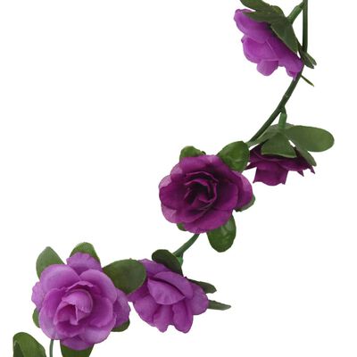 vidaXL Guirnaldas de flores de Navidad 6 uds morado claro 240 cm