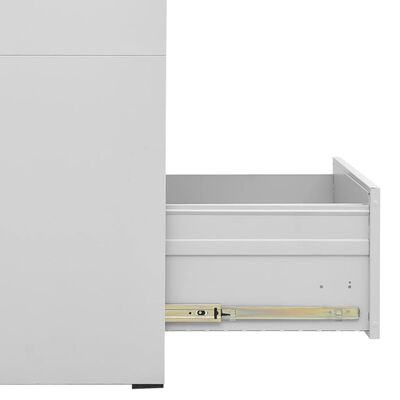 Armario archivador con cajones de 90x164 cm fabricado con acero de el color  gris claro VidaXL