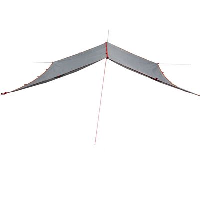 vidaXL Lona de camping impermeable gris y naranja 400x294 cm
