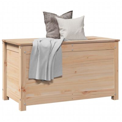 vidaXL Caja de almacenamiento madera maciza de pino 80x40x45,5 cm