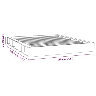 vidaXL Estructura de cama de madera maciza 120x200 cm