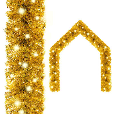 vidaXL Guirnalda de Navidad con luces LED dorado 10 m