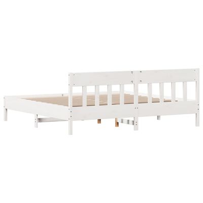 vidaXL Estructura de cama sin colchón madera maciza blanca 200x200 cm