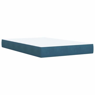 vidaXL Cama box spring con colchón terciopelo azul 120x190 cm