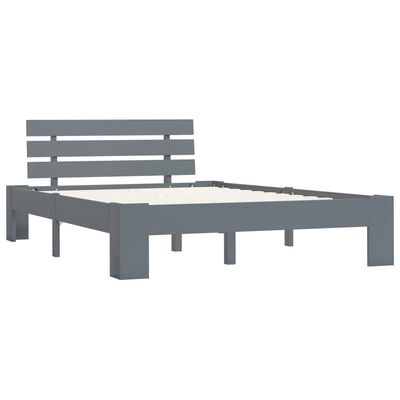 vidaXL Estructura de cama sin colchón madera de pino gris 140x200 cm